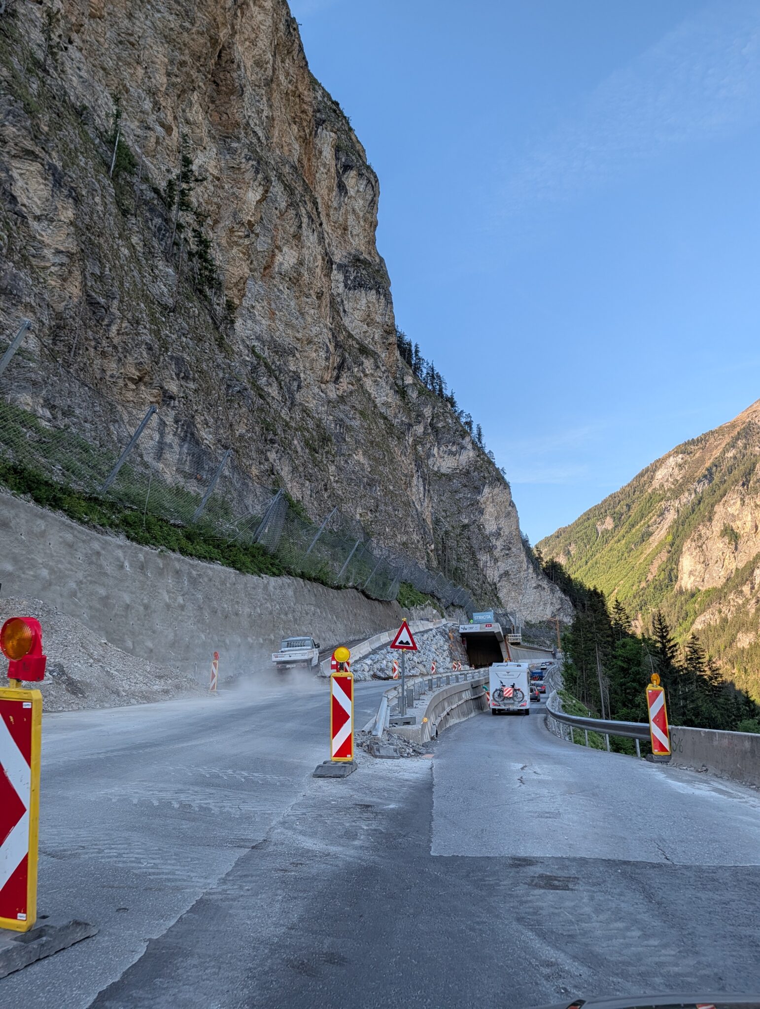 Reschenpass Baustelle 2026